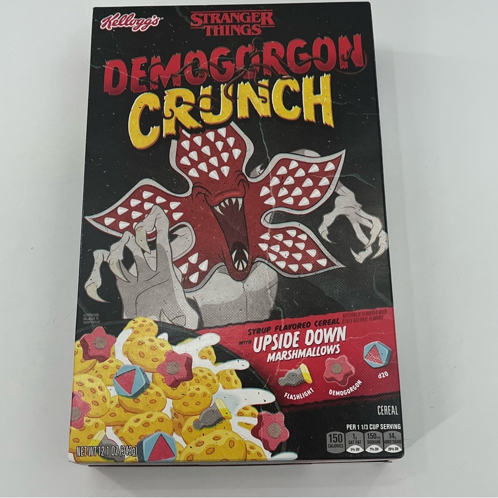 Kellogg's SEALED Stranger Things Demogorgon Crunch Cereal 12.1 Oz 10.26.26 EXP.‎